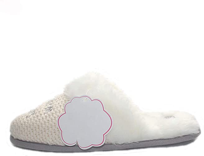 Amazon.com | Women Fur Slippers Winter Thick Plush Indoor Shoes .