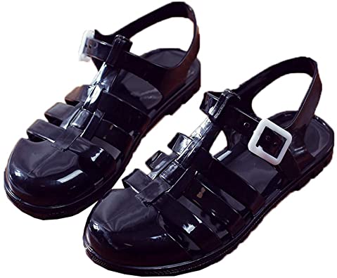 Amazon.com | Yehopere Women's Jelly Sandals T-Strap Slingback .
