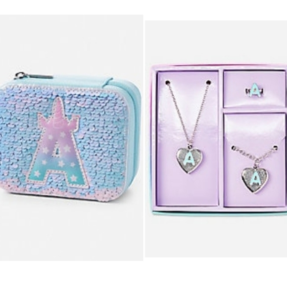 Justice Accessories | Initial J Jewelery Case And Jewelry Box Set .