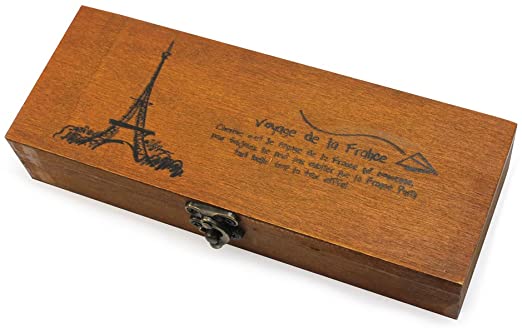 Amazon.com: Retro Eiffel Tower Wooden Pen Pencil Jewelery Case .