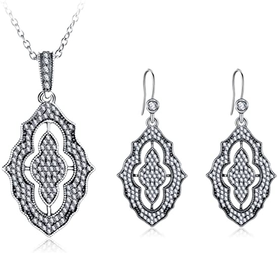 Amazon.com: KnSam Women's 2 Pcs. Jewelery Set Necklace with .