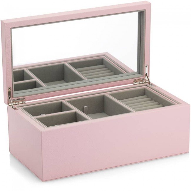 Large Pink Leather Jewelry Box | PANDORA® Mall of Ameri