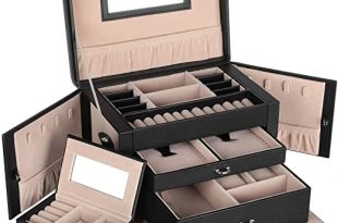 Amazon.com: SONGMICS Jewelry Box for Women, Jewelry Organizer with .