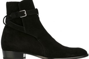 Saint Laurent Signature Wyatt 30 Jodhpur Ankle Boots, $1,035 .