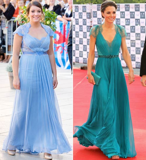 Princess Alexandra of Luxembourg wears similar dress to royal .