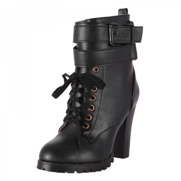 Buy Plus size 43 Winter Round Toe Warm Ankle Boots Lace Up Martin .