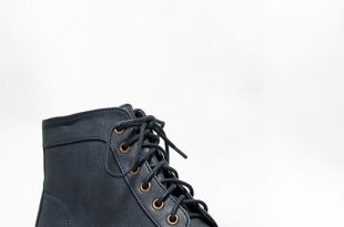 NEW BRECKELLES Women Lace Up Combat Military Ankle Boots sz Navy .