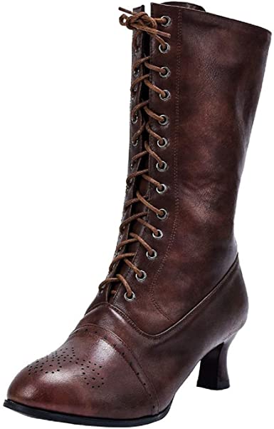 Amazon.com: Tsmile Women Lace Up Boots Classic Vintage Fashion .