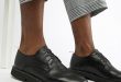 ASOS DESIGN lace up shoes in black leather with chunky sole | AS
