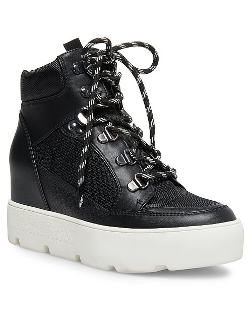 Madden Girl Negan Lace-Up Hiker Wedge Sneakers & Reviews .