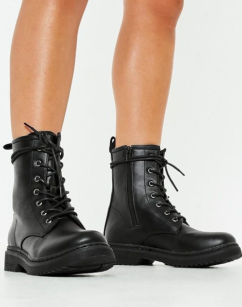 Black Lace Up Combat Boots for Women | Lace up combat boots .