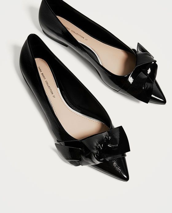 Image 4 of POINTED BALLERINAS WITH BOW from Zara | Schuhe damen .