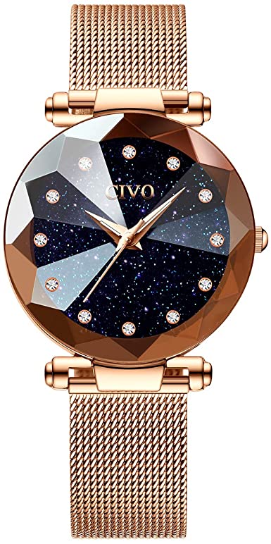 Amazon.com: CIVO Women's Watches Rose Gold Ladies Waterproof Watch .