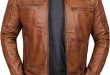 Brown Leather Jacket Men - Real Lambskin Mens Leather Jackets at .