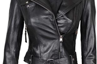 Black Leather Jacket Women - Real Lambskin Quilted Leather Jacket .