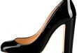Amazon.com | Fericzot Pumps Women Sexy Patent Leather Round Toe .