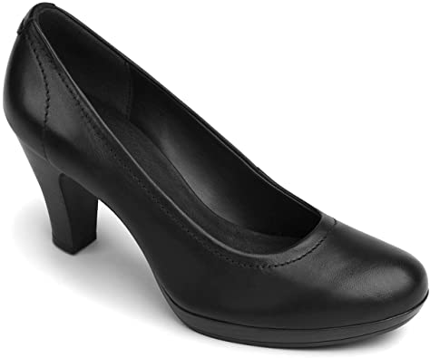 Amazon.com | Flexi Women's Black Leather Pumps Dress High Heels .