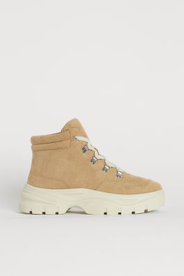 Faux Shearling-lined Boots - Beige - Ladies | H&M US in 2020 .