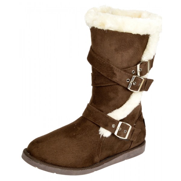 Boco Ladies flat heel fur lined winter boots - shub