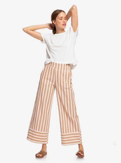 Wild Ideas Wide Leg Linen Pants 192504423932 | Ro