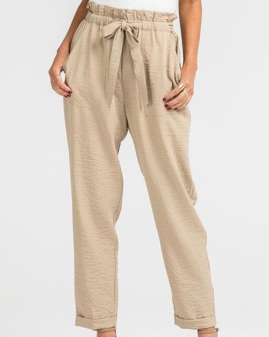 LUSH - Business Casual Linen Pants in Beige – shophear