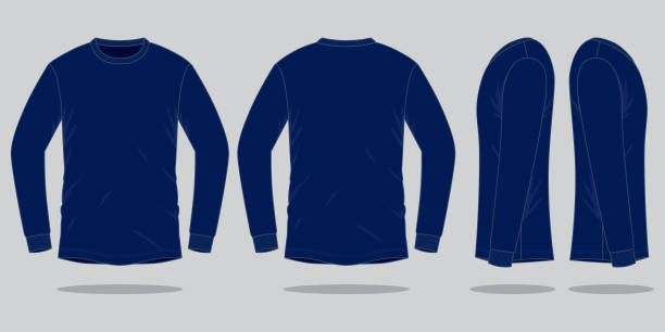 930 Long Sleeve T Shirt Template Illustrations, Royalty-Free .
