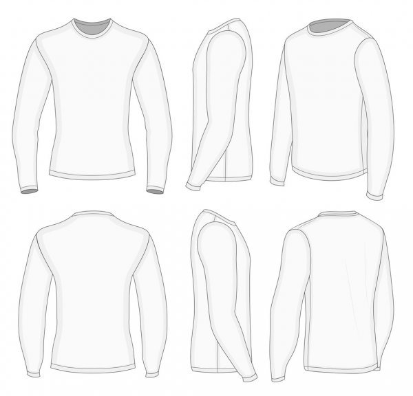 ᐈ Long sleeve shirt template stock vectors, Royalty Free long .