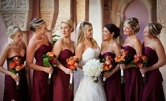 Bright Burgundy and Orange Fall Wedding Color Ideas | Wine color .