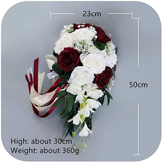 Amazon.com: Alicesks Home Decor Bride Wedding Bouquet Bridesmaid .