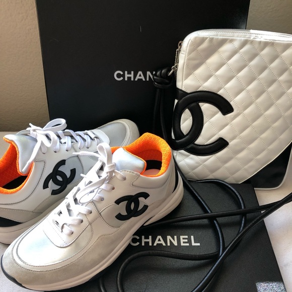 CHANEL Bags | White Cc Purse White Sneakers Set Auth | Poshma
