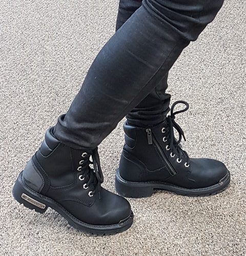 Womens cruiser motorcycle boot for ladies looking for added protecti