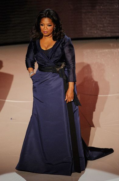 Oprah Winfrey Evening Dress | Evening dresses plus size, Evening .