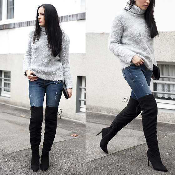 The Day Dreamings - Primark Overknees Boots, Zara Sweater, Zara .