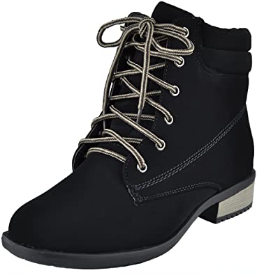 Amazon.com | KSC Womens Ankle Boots Lace Up Ankle Padded Hiking .