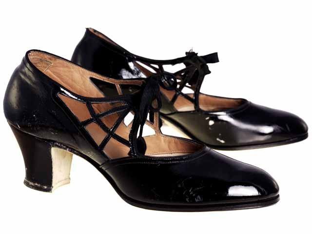 1920 women's shoes | ... Part 3 1920s Black Patent Leather Women's .