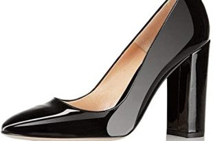 Amazon.com | Fericzot Pumps Women Sexy Patent Leather Pointed Toe .