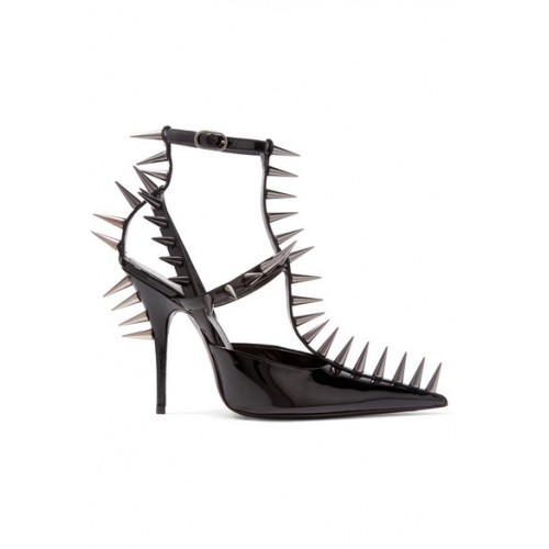 Balenciaga Knife spiked patent-leather pumps Women's High Heel .