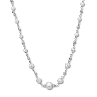 Cultured Pearl Necklace Sterling Silver 18",Y" | Pearls .