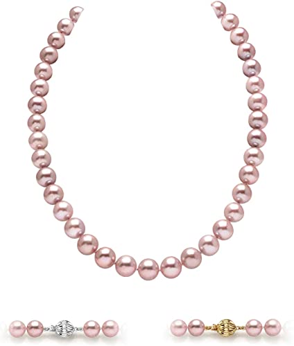 Amazon.com: THE PEARL SOURCE 14K Gold 10-11mm AAA Quality Pink .