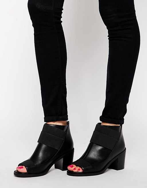 ASOS RIDLEY Peep Toe Ankle Boots | AS