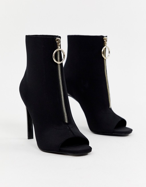 ASOS DESIGN Evelyn peep toe sock boots | AS