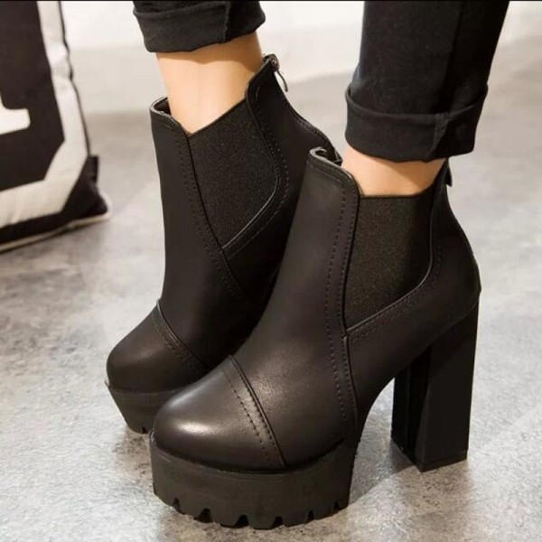 Platform ankle boots for women