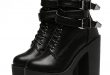 High Heels Platform Lace Up Buckle Leather Women Boots | RebelsMark