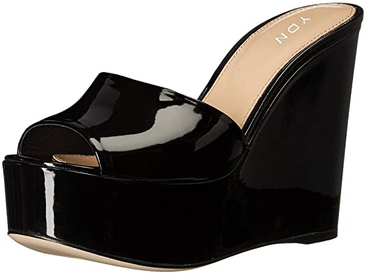 Amazon.com | YDN Women High Heels Platform Mules Peep Toe Clogs .