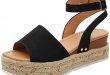 Amazon.com | Puimentiua Summer Comfy Platform Sandals Women Open .