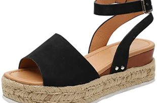 Amazon.com | Puimentiua Summer Comfy Platform Sandals Women Open .