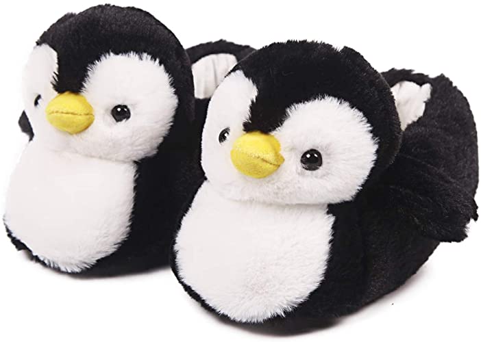 Amazon.com: Womens Cute Penguin Animal Slippers Novelty Cozy Fuzzy .