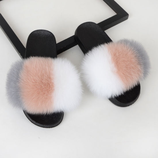 Ladies Fur Slide Sandals Slippers, Faux Fur Slides Slipper Furry .