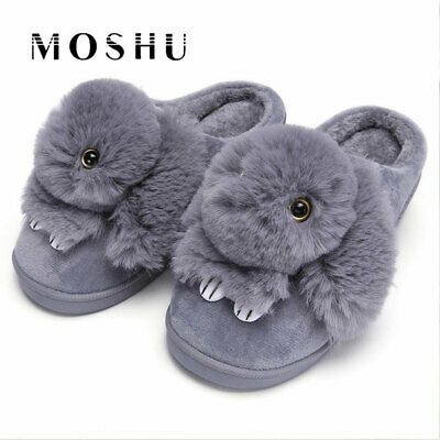 Details about Warm Winter Home Soft Slippers Shoes Animal Cute .