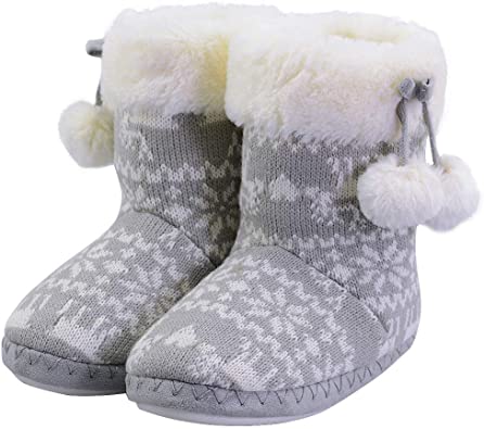 Amazon.com | Girls Slippers Boot Bedroom Bootie Shoes for Winter .
